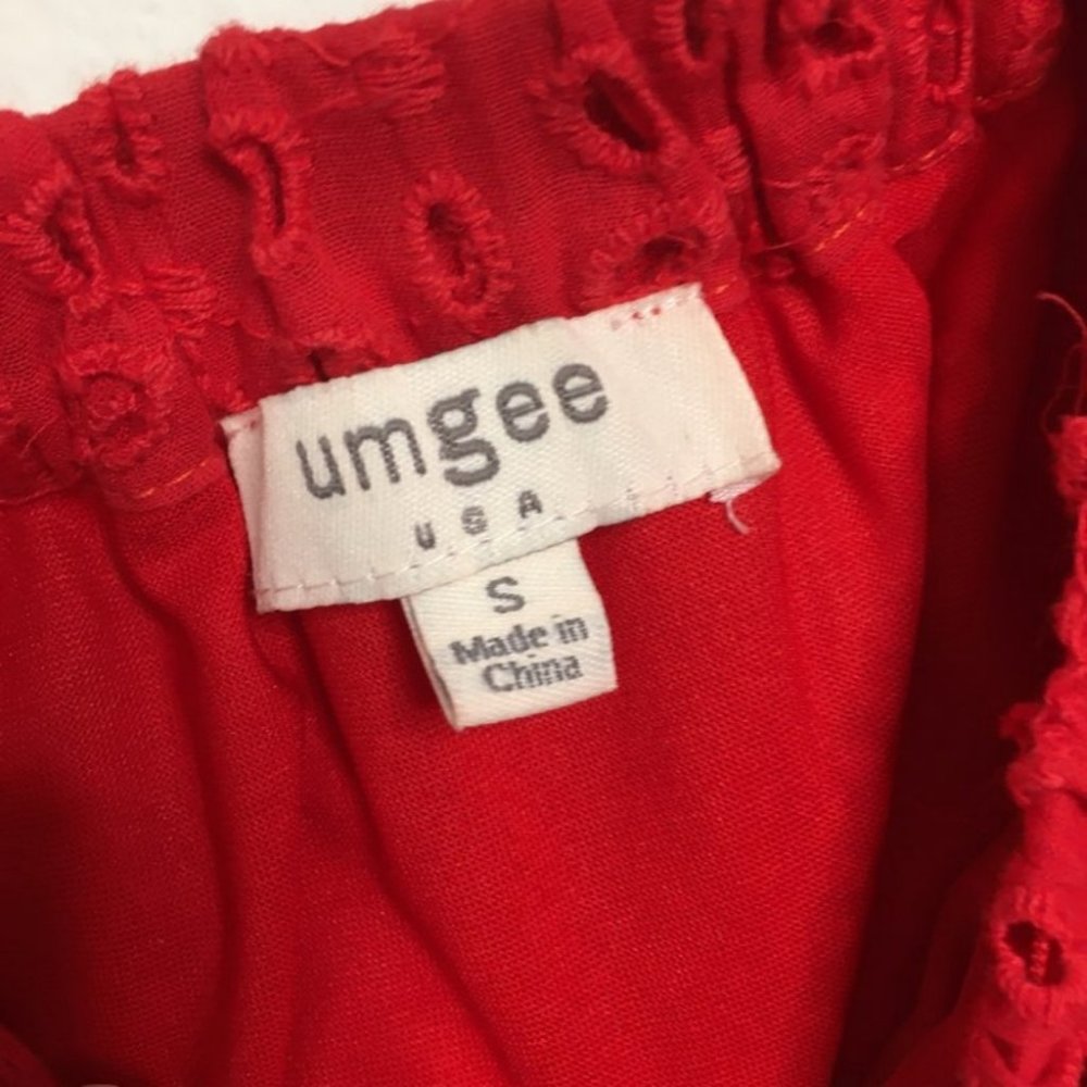 Umgee Red Off the Shoulder Dress - Picture 4 of 7